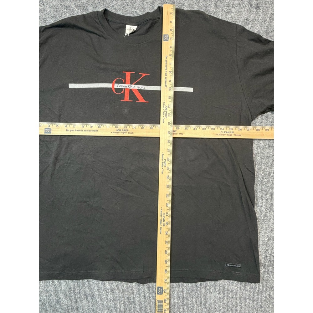 VTG Calvin Klein Mens XXL Black Short Sleeve Crewneck Tee Shirt Logo Graphic NWT - Picture 6 of 7